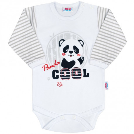 Kojenecké body s dlouhým rukávem New Baby Panda