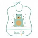 Canpol babies Plastový bryndák s kapsičkou Cute Animals - Medvídek