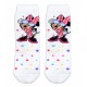 Bavlněné ponožky Disney Minnie s brýlemi - bílé