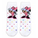 Bavlněné ponožky Disney Minnie s brýlemi - bílé