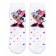 Bavlněné ponožky Disney Minnie s brýlemi - bílé