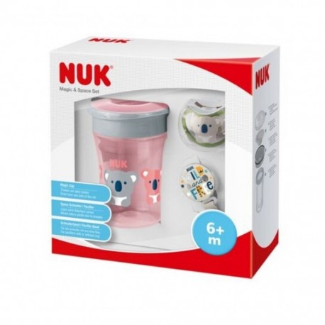 Set NUK Magic Cup Space pro holky růžový 6m+