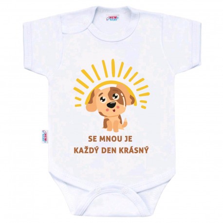 Body s potiskem New Baby SE MNOU JE KAŽDÝ DEN KRÁSNÝ