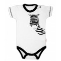 Body krátký rukáv Baby Nellys, Zebra - bílé