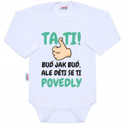 Body s potiskem New Baby Tati, ... děti se ti povedly