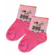 Baby Nellys Bavlněné ponožky I love cats - růžovo/sv. růžové, vel. 17-18cm