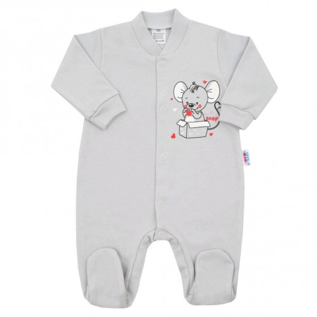 Kojenecký overal New Baby Mouse šedý