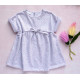  K-Baby Letní stylové dětské šatičky Květinky - šedá s mini květinkami