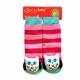 BOBO BABY Dětské protiskluzové ponožky 3D - Sovička, růžová