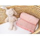 Baby Nellys Luxusní jednovrstvá mušelínová dětská deka, 75 x 100 cm, pudrová, meruňková