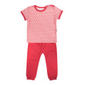 Bavlněné pyžamko Mamatti Love Girl - krátký rukáv - červené, vel. 86
