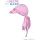 Letní dětská čepička-šátek New Baby Gorgeous světle růžová