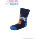 Dětské bavlněné ponožky New Baby tmavě modré rock