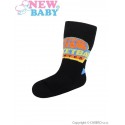 Dětské bavlněné ponožky New Baby černé basketball