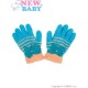 Dětské zimní froté rukavičky New Baby modro-oranžové