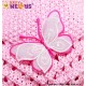 Háčkovaná čepička Motýlek Baby Nellys ® - růžová