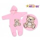 BABY NELLYS Kombinézka/overálek Teddy Bear - růžová