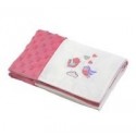 BabyOno Luxusní dečka Patchwork minky - smetanová/růžová