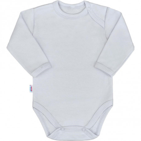 Kojenecké body s dlouhým rukávem New Baby Pastel šedé