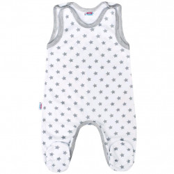 Kojenecké dupačky New Baby Classic II šedé s hvězdičkami