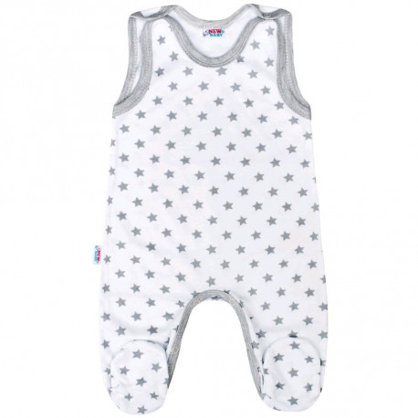 Kojenecké dupačky New Baby Classic II šedé s hvězdičkami